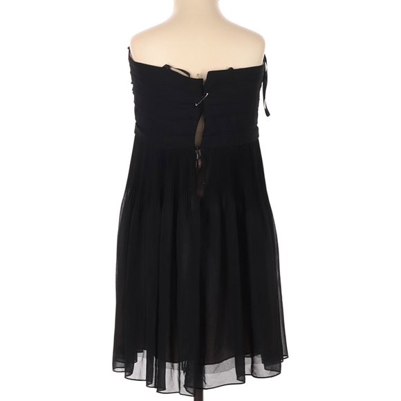 BCBGMAXAZRIA Dress Black Strapless Neckline Party Size 10 #214 - Picture 2 of 2